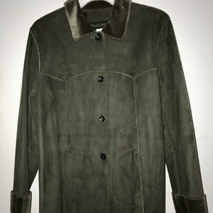 NWT Harve Benard Faux Suede Olive Jacket 8